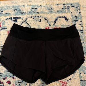 Black lulu lemon shorts speed up